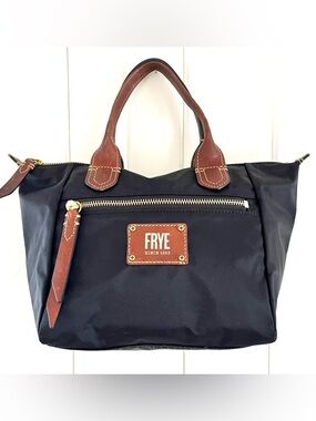 Frye Ivy Small Nylon Satchel with Leather Accent